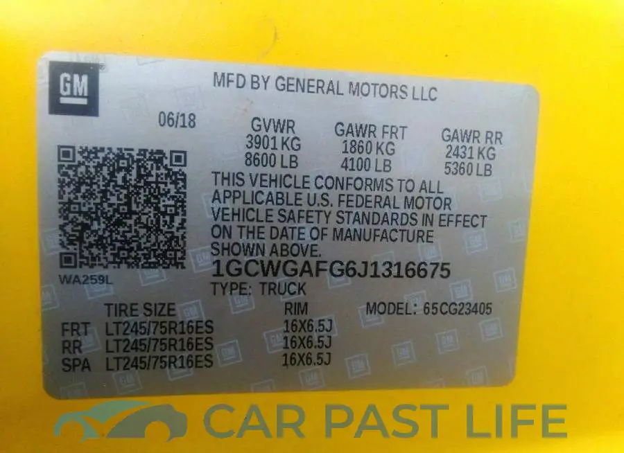 IGCWGAFG6J1316675# 9