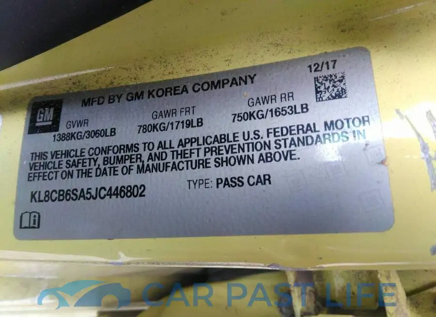 KL8CB6SA5JC446802# 9