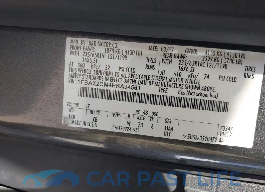 1FBAX2CM4HKA94561# 9
