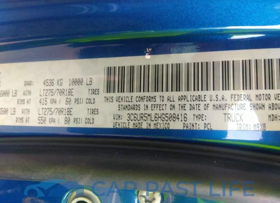 3C6UR5ML6HG508416# 9