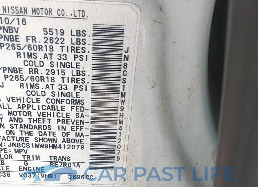 JN8CS1MW9HM412079# 9