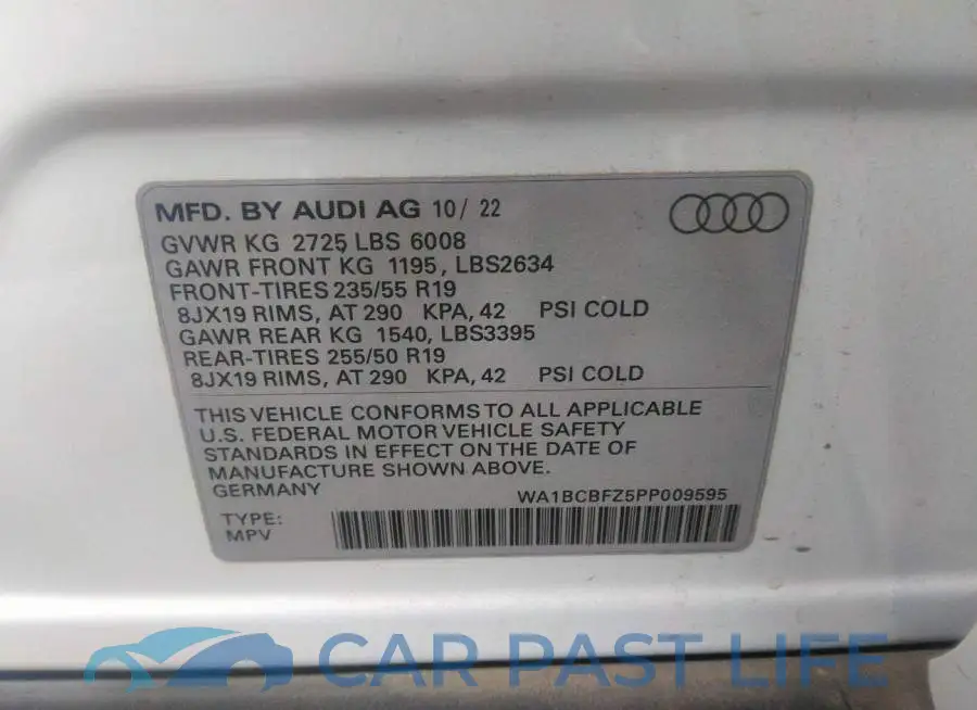 WA1BCBFZ5PP009595# 9