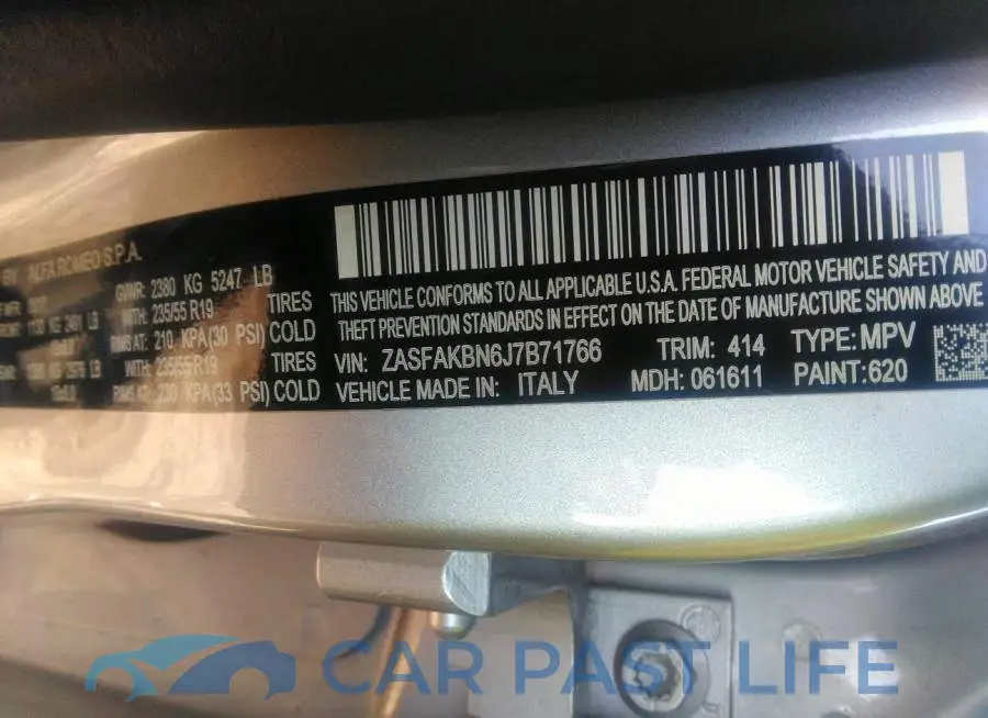 ZASFAKBN6J7B71766# 9