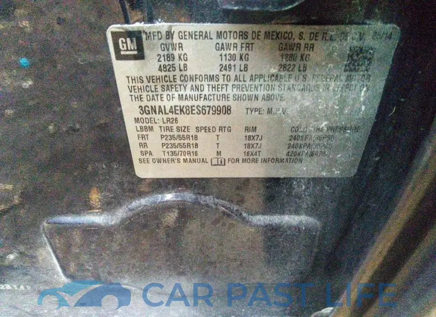 3GNAL4EK8ES679908# 9