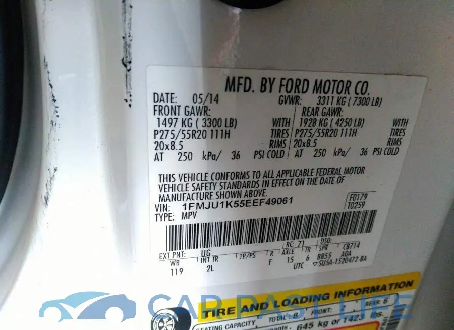 1FMJU1K55EEF49061# 9
