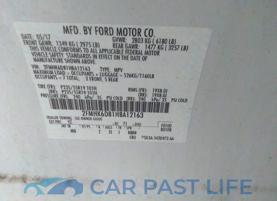 2FMHK6D81HBA12163# 9