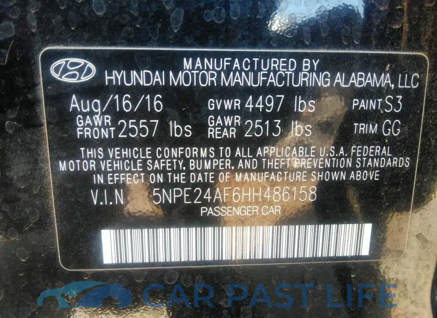 5NPE24AF6HH486158# 9