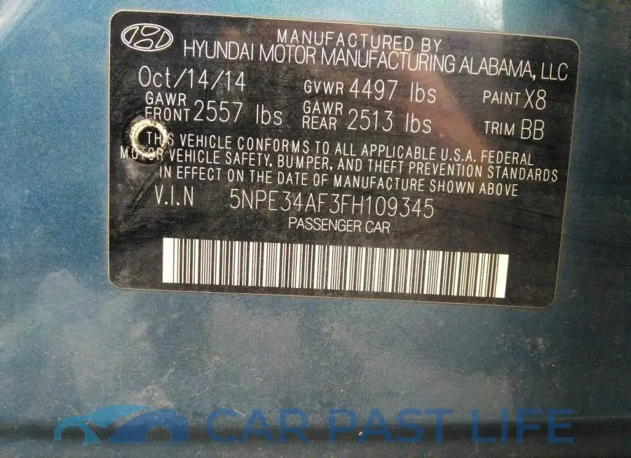 5NPE34AF3FH109345# 9