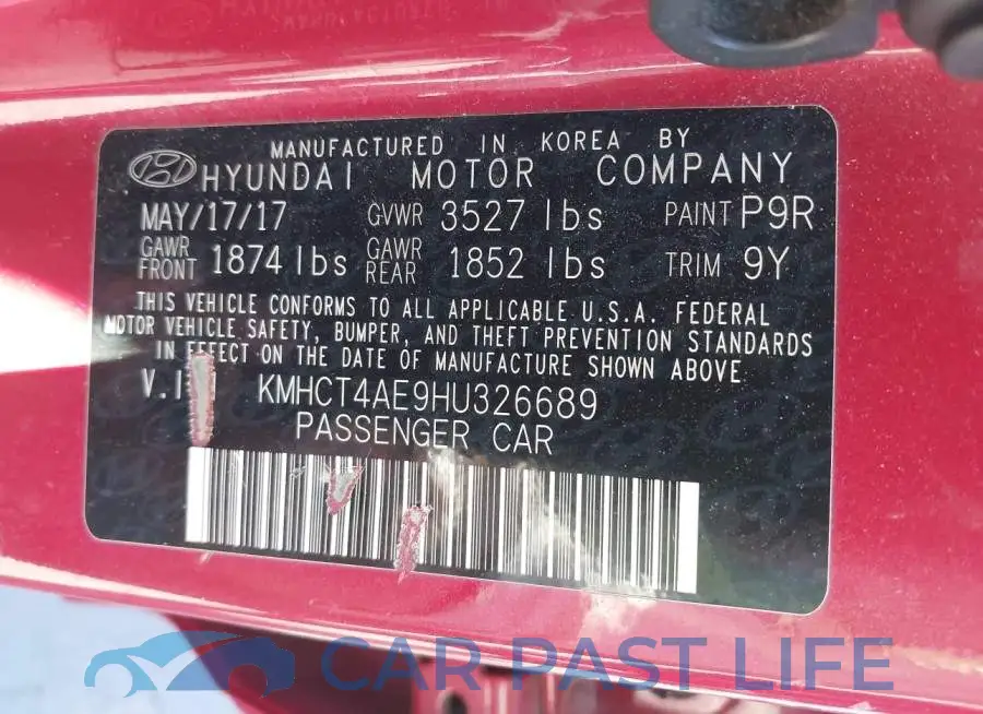 KMHCT4AE9HU326689# 9