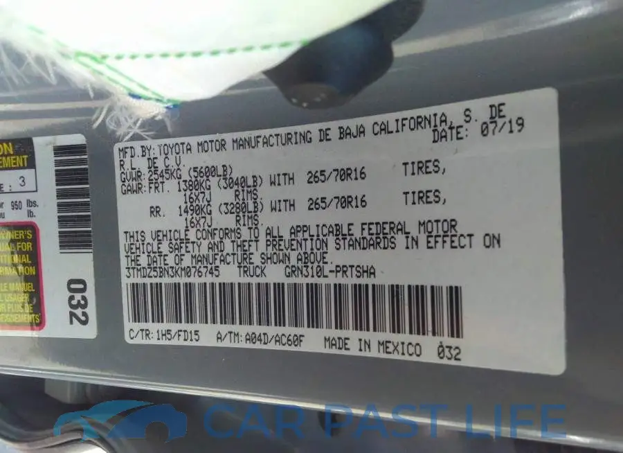 3TMDZ5BN3KM076745# 9
