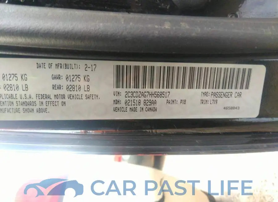 2C3CDZAG7HH568517# 9