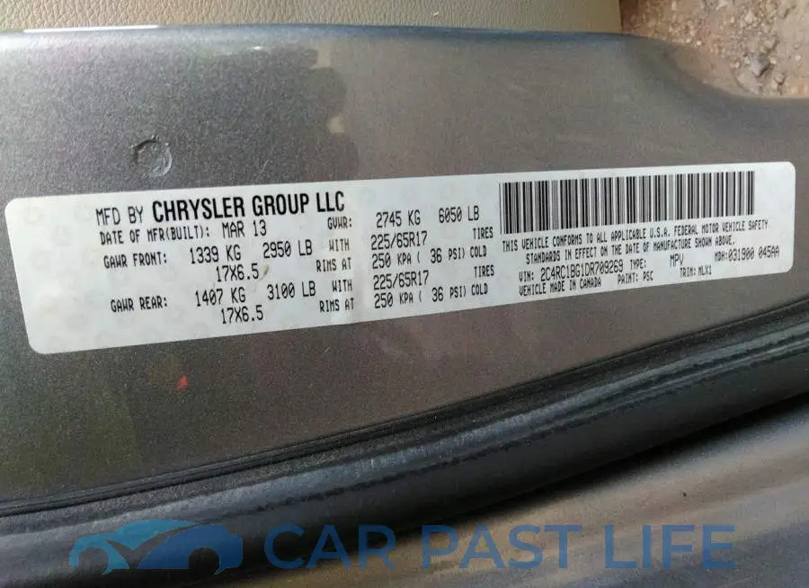 2C4RC1BG1DR709269# 9