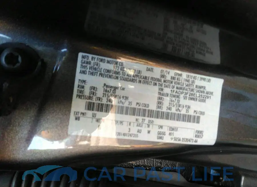 1FADP3F28EL252291# 9
