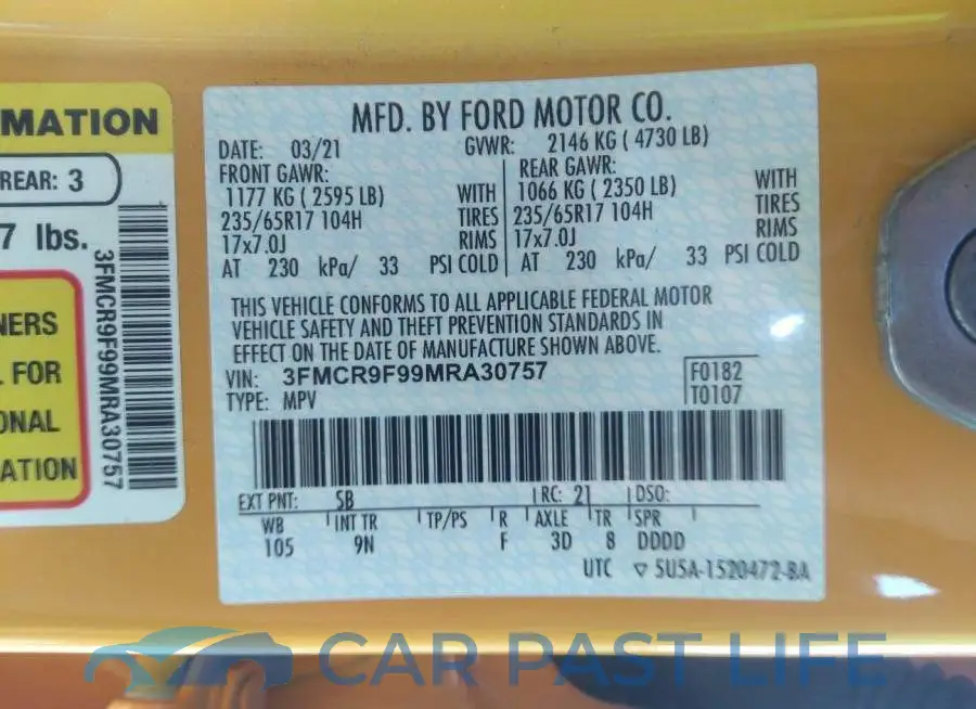 3FMCR9F99MRA30757# 9