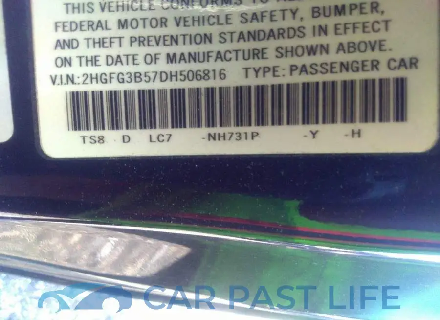 2HGFG3B57DH506816# 9