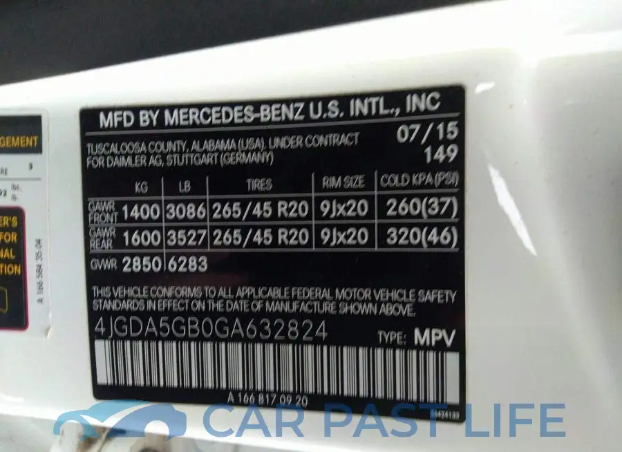 4JGDA5GB0GA632824# 9