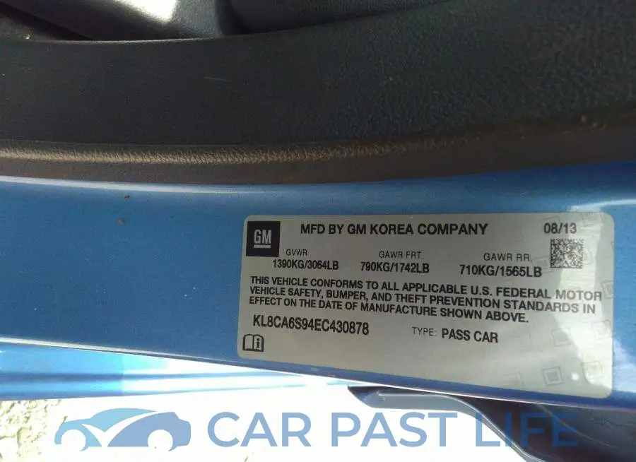 KL8CA6S94EC430878# 9