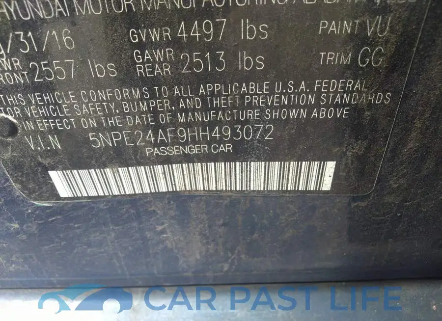 5NPE24AF9HH493072# 9