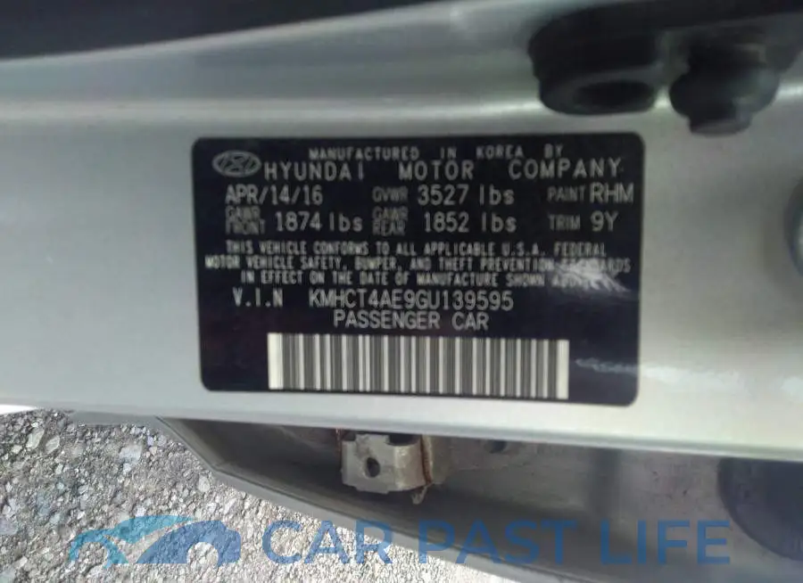 KMHCT4AE9GU139595# 9