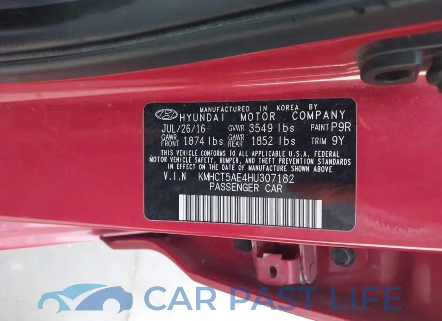 KMHCT5AE4HU307182# 9