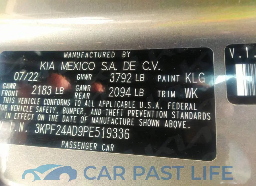 3KPF24AD9PE519336# 9