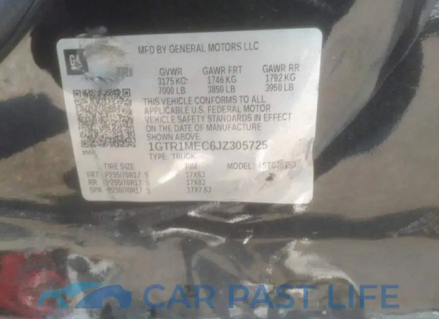 1GTR1MEC6JZ305725# 9