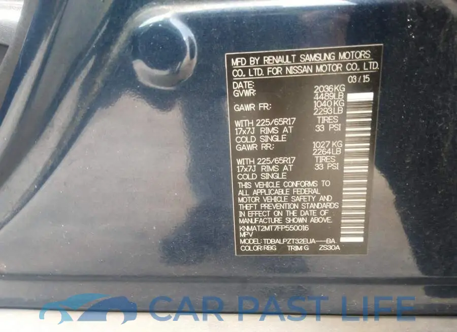 KNMAT2MT7FP550016# 9
