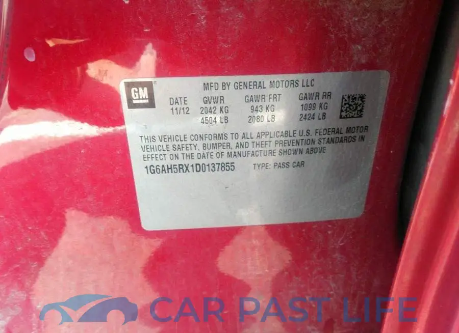 1G6AH5RX1D0137855# 9