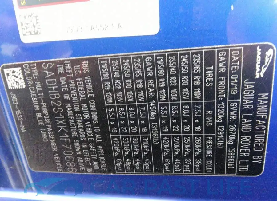 SADHB2S1XK1F70686# 9