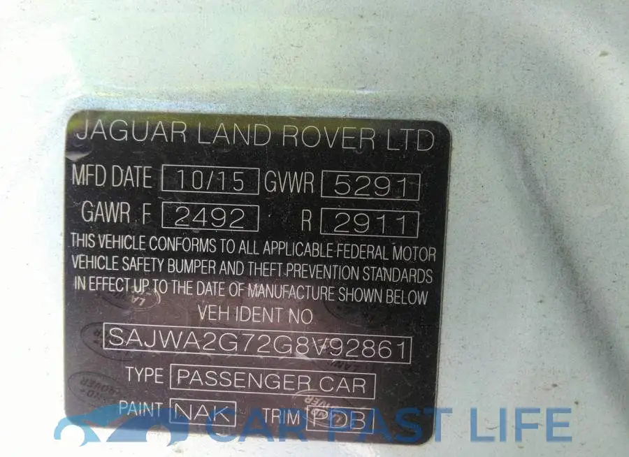 SAJWA2G72G8V92861# 9