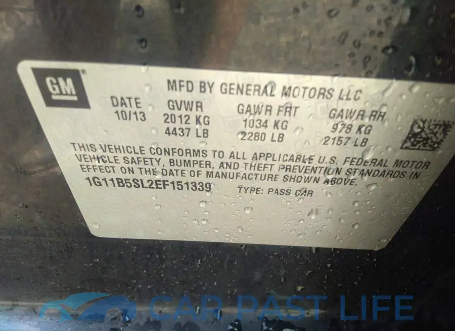 1G11B5SL2EF151339# 9