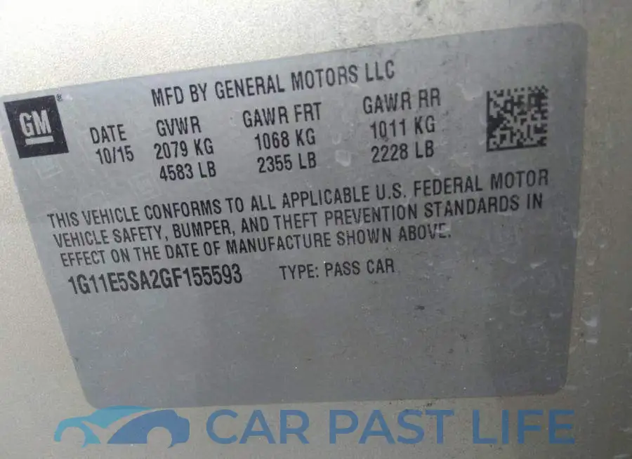 1G11E5SA2GF155593# 9