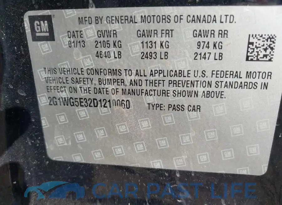 2G1WG5E32D1210060# 9
