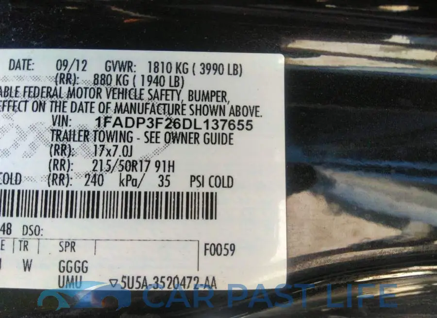 1FADP3F26DL137655# 9