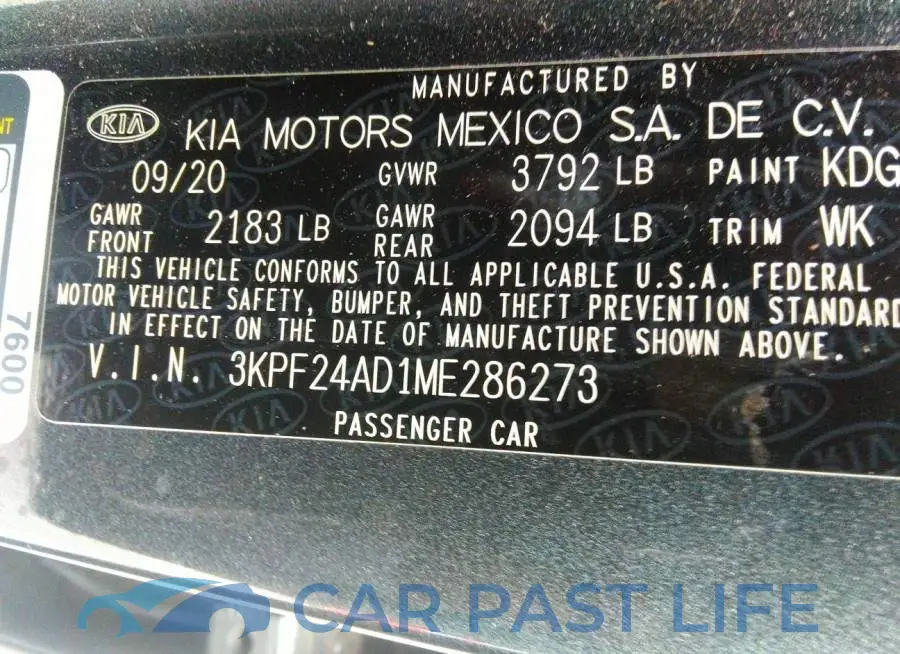 3KPF24AD1ME286273# 9