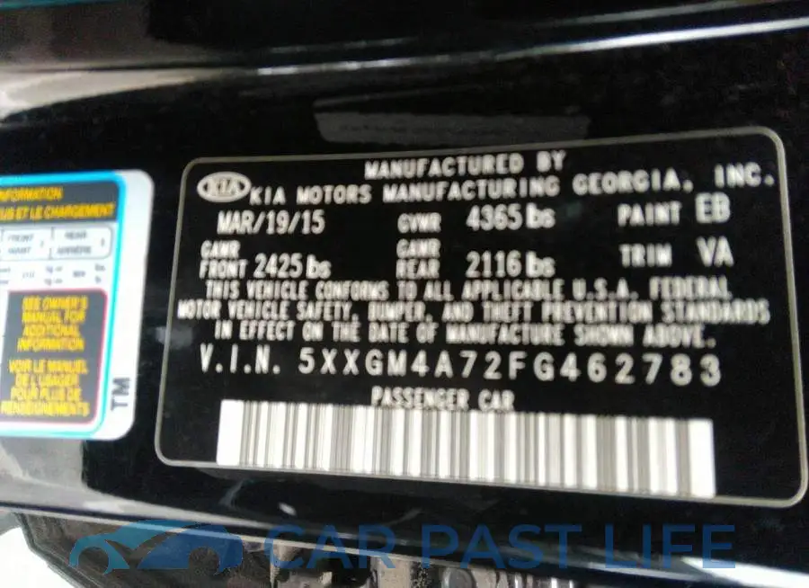 5XXGM4A72FG462783# 9