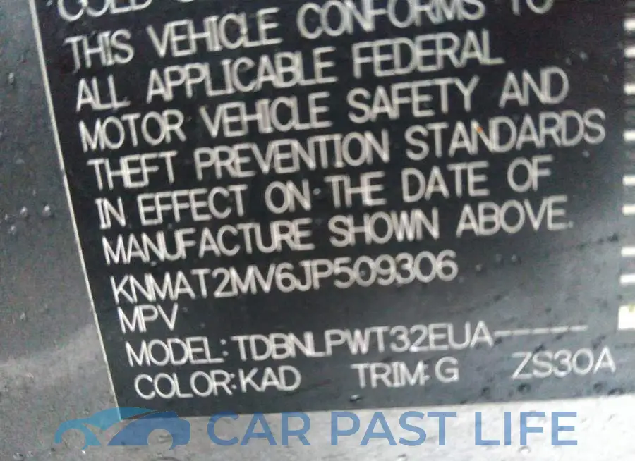 KNMAT2MV6JP509306# 9