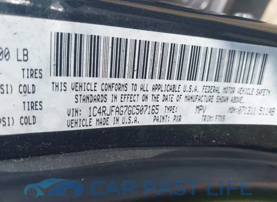 1C4RJFAG7GC507165# 9