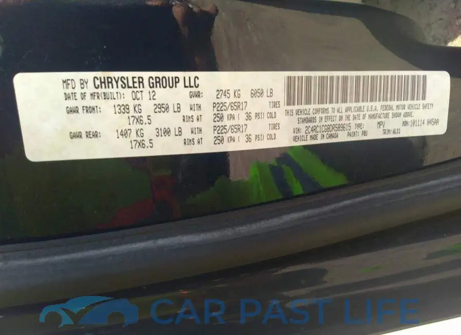 2C4RC1CG8DR589615# 9
