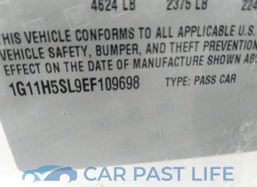 1G11H5SL9EF109698# 9