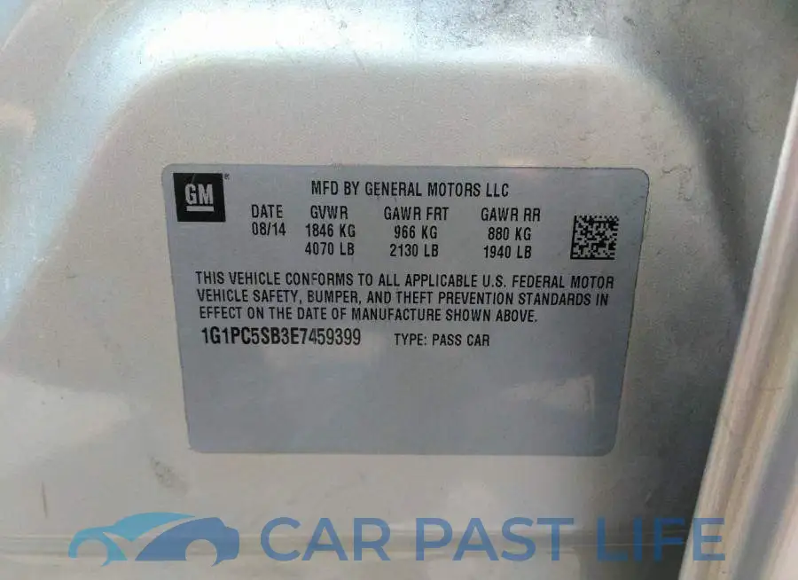 1G1PC5SB3E7459399# 9