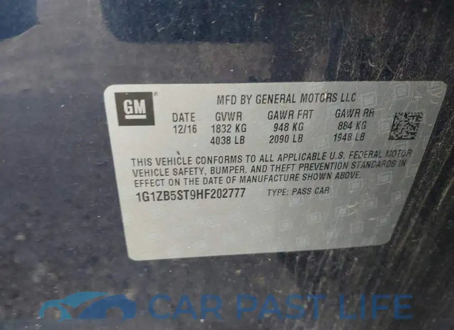 1G1ZB5ST9HF202777# 9