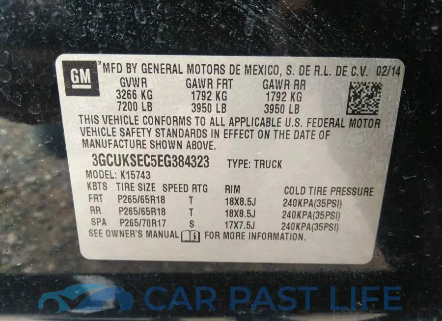 3GCUKSEC5EG384323# 9