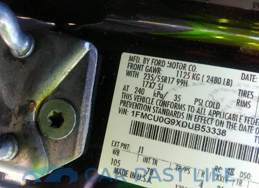 1FMCU0G9XDUB53338# 9