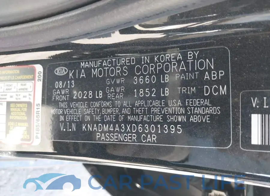 KNADM4A3XD6301395# 9