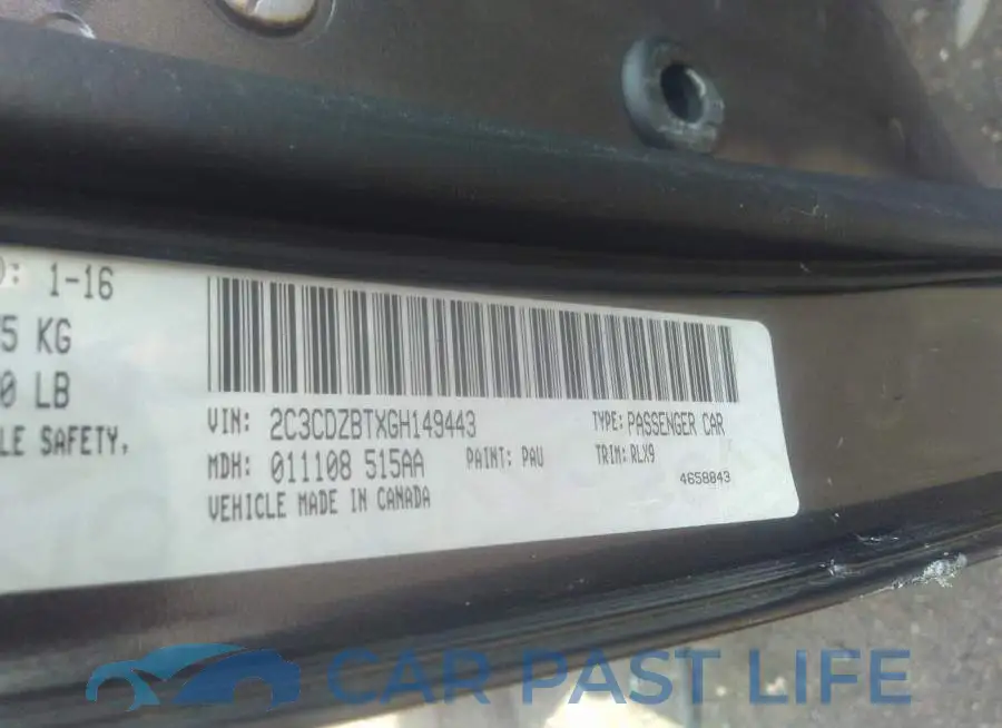 2C3CDZBTXGH149443# 9