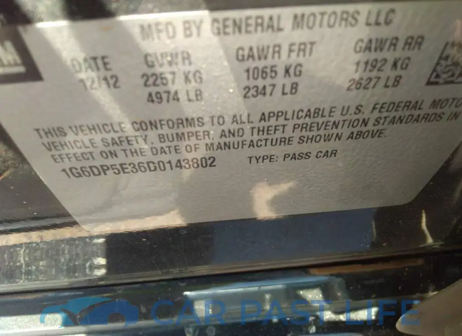 1G6DP5E36D0143802# 9