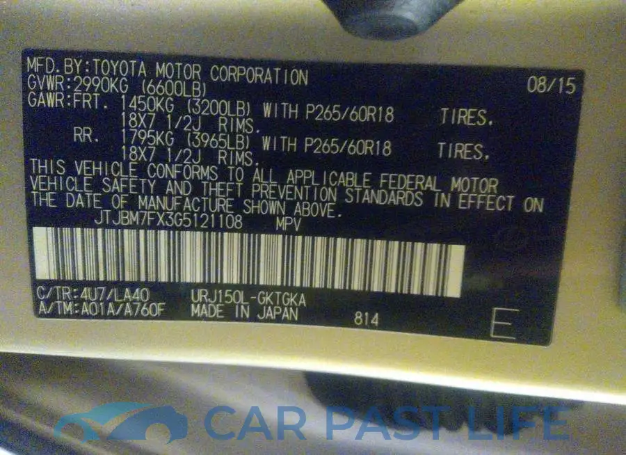 JTJBM7FX3G5121108# 9