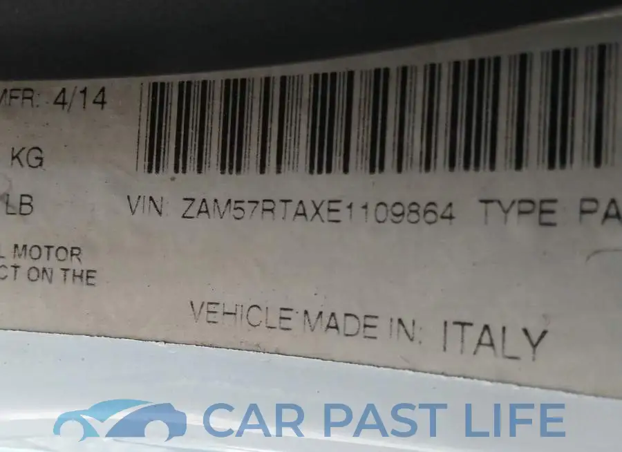 ZAM57RTAXE1109864# 9