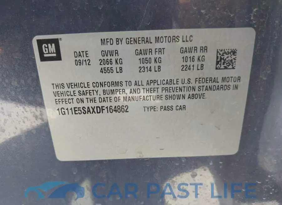 1G11E5SAXDF164862# 9